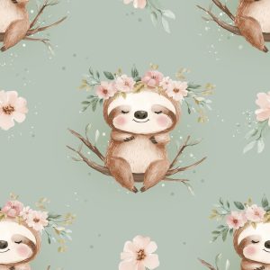 Bio Jerseystoff Eigenproduktion Faultierdame