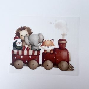 Bügelbild Weihnachtszug