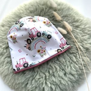 Beanie Rosa Traktor