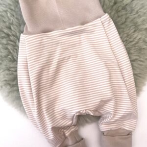 Pumphose beige gestreift
