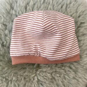 Beanie terracotta gestreift